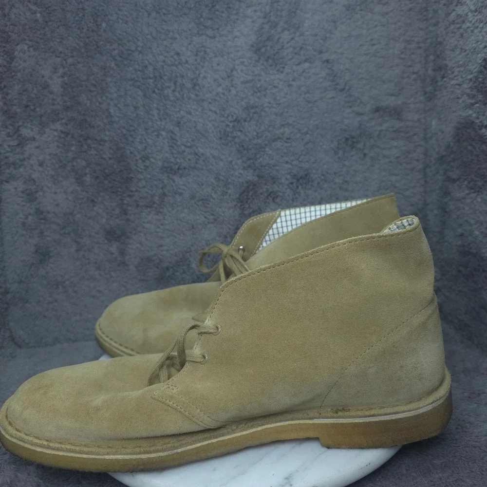 Clarks Desert Boots Mens 11.5 Tan Suede Crepe Sole Chukka 261100587105